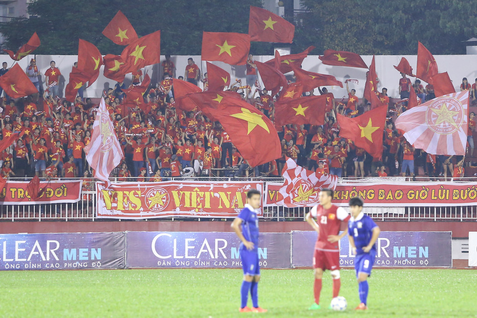 Sức mạnh từ người hâm mộ là cầu thủ thứ 12 trong chiến thắng của U21 Việt Nam. (Ảnh: Minh Chiến/Vietnam+)