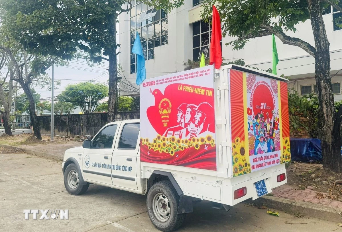 An Giang: Tiếng loa song ngữ lan tỏa không khí bầu cử vùng đồng bào Khmer