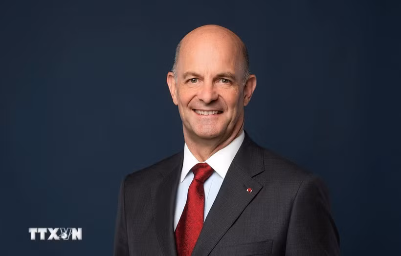 Tướng Philippe Adam, Tổng Thư ký Hội nghị Thượng đỉnh Quốc tế về Không gian và là cựu Tư lệnh Bộ Chỉ huy Không gian Pháp. (Ảnh: TTXVN phát)