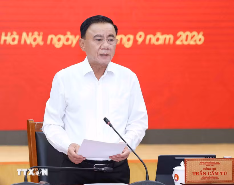 Thường trực Ban Bí thư Trần Cẩm Tú. (Ảnh: Phương Hoa/TTXVN)