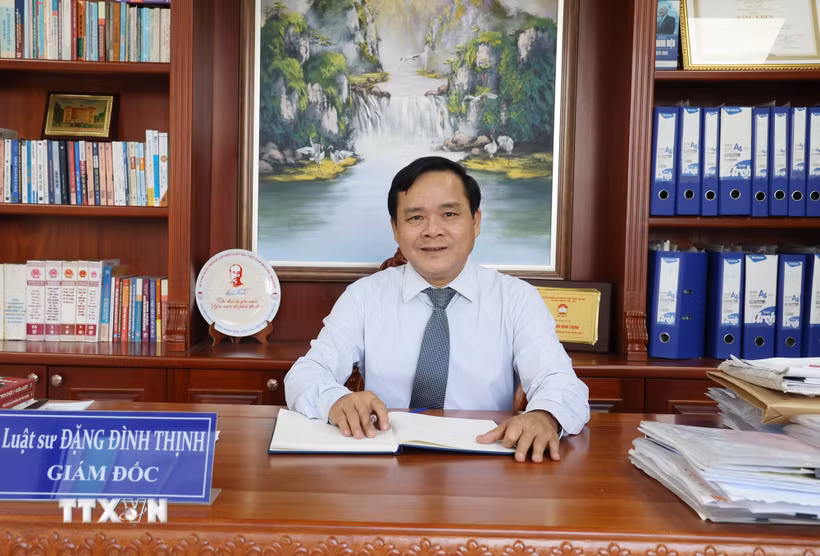 Luật gia, Luật sư Đặng Đình Thịnh, Giám đốc Trung tâm Tư vấn pháp luật tại Thành phố Hồ Chí Minh, Trung ương Hội Luật gia Việt Nam. (Ảnh: Hồng Đạt/TTXVN)
