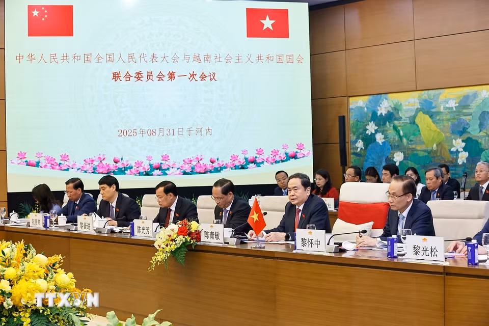 Chủ tịch Quốc hội Trần Thanh Mẫn phát biểu. (Ảnh: Doãn Tấn/TTXVN)