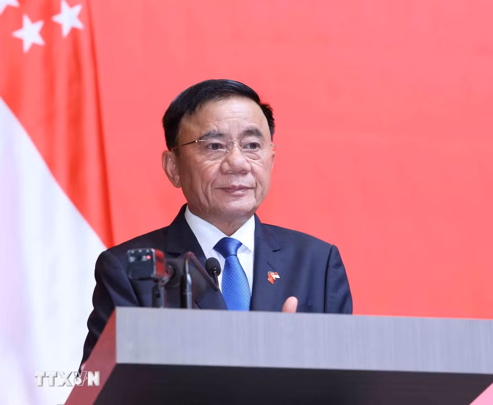 Thường trực Ban Bí thư Trần Cẩm Tú phát biểu tại Lễ kỷ niệm. (Ảnh: Phương Hoa/TTXVN)