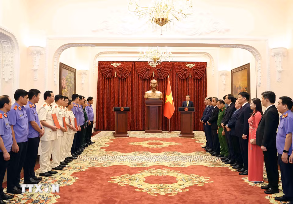 Tổng Bí thư, Chủ tịch nước Tô Lâm phát biểu giao nhiệm vụ. (Ảnh: Thống Nhất/TTXVN)