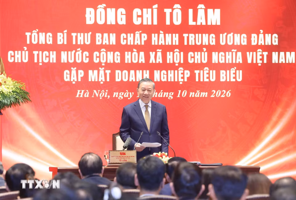 Tổng Bí thư, Chủ tịch nước Tô Lâm phát biểu. (Ảnh: Thống Nhất/TTXVN)