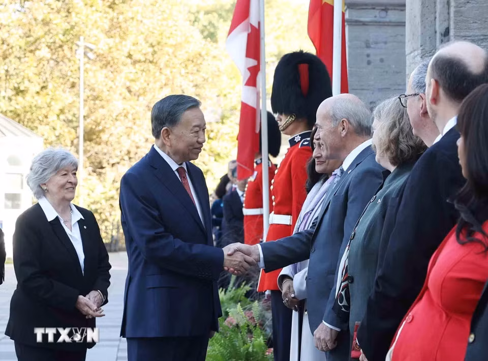 Lễ đón Tổng Bí thư, Chủ tịch nước Tô Lâm thăm cấp Nhà nước tới Canada- Ảnh 15. Lễ đón Tổng Bí thư, Chủ tịch nước Tô Lâm thăm cấp Nhà nước tới Canada- Ảnh 15.