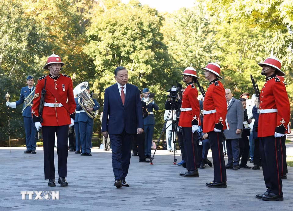 Lễ đón Tổng Bí thư, Chủ tịch nước Tô Lâm thăm cấp Nhà nước tới Canada- Ảnh 10. Lễ đón Tổng Bí thư, Chủ tịch nước Tô Lâm thăm cấp Nhà nước tới Canada- Ảnh 10.