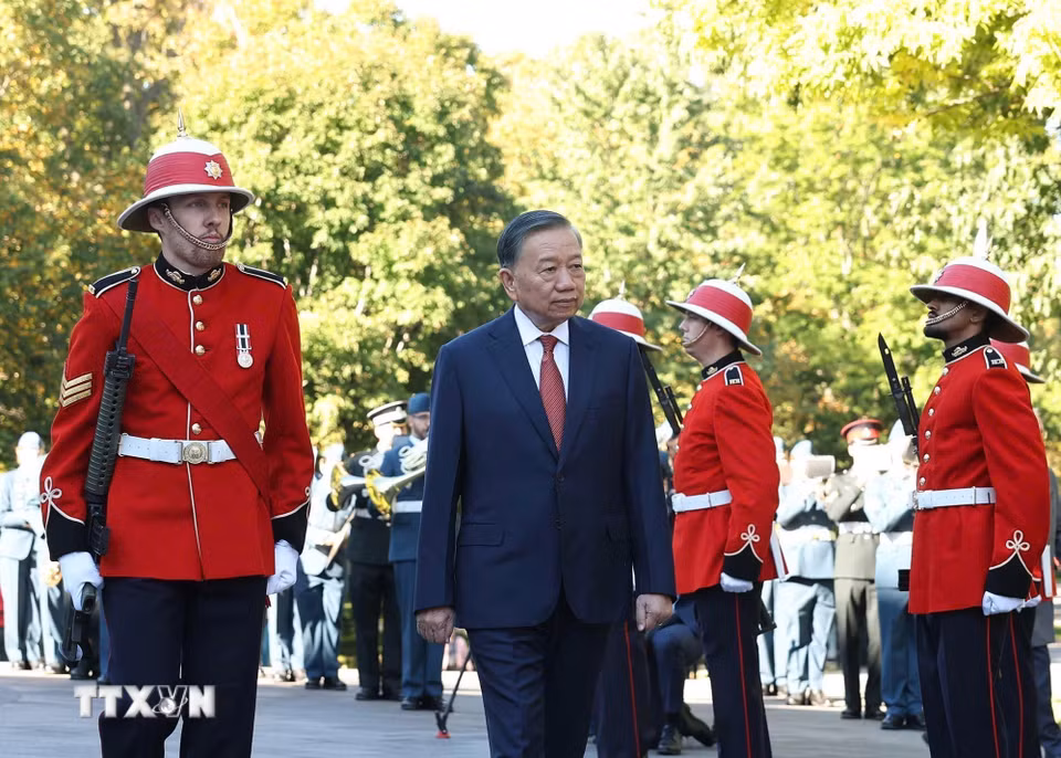 Lễ đón Tổng Bí thư, Chủ tịch nước Tô Lâm thăm cấp Nhà nước tới Canada- Ảnh 13. Lễ đón Tổng Bí thư, Chủ tịch nước Tô Lâm thăm cấp Nhà nước tới Canada- Ảnh 13.