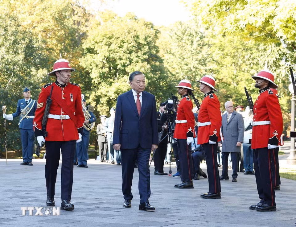 Lễ đón Tổng Bí thư, Chủ tịch nước Tô Lâm thăm cấp Nhà nước tới Canada- Ảnh 14. Lễ đón Tổng Bí thư, Chủ tịch nước Tô Lâm thăm cấp Nhà nước tới Canada- Ảnh 14.