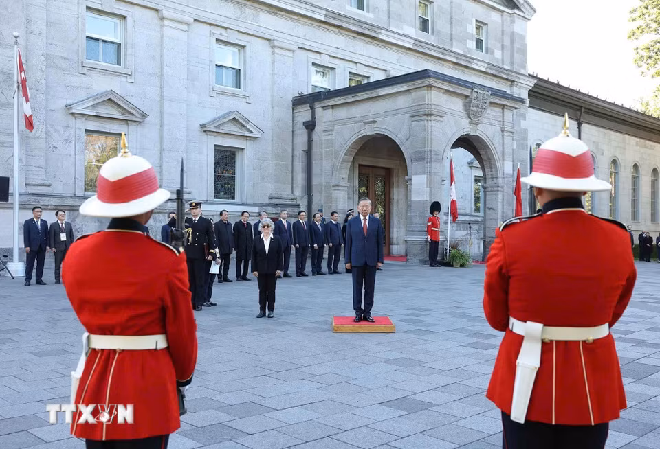 Lễ đón Tổng Bí thư, Chủ tịch nước Tô Lâm thăm cấp Nhà nước tới Canada- Ảnh 8. Lễ đón Tổng Bí thư, Chủ tịch nước Tô Lâm thăm cấp Nhà nước tới Canada- Ảnh 8.