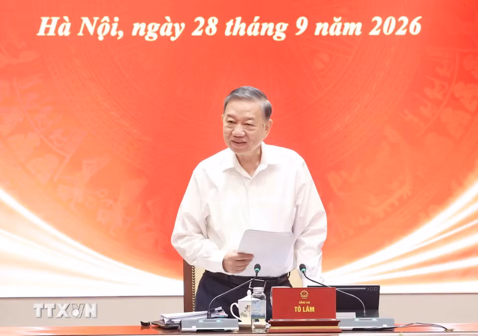 Tổng Bí thư, Chủ tịch nước Tô Lâm phát biểu chỉ đạo. (Ảnh: Thống Nhất/TTXVN)