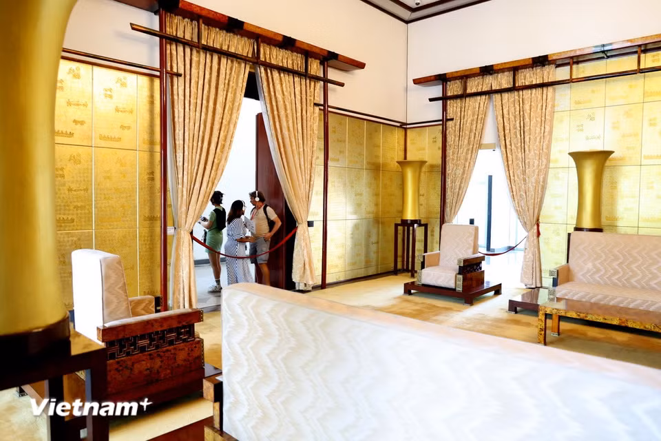 Phòng trình Quốc thư trong Dinh Độc Lập. (Ảnh: Hồng Đạt/Vietnam+)