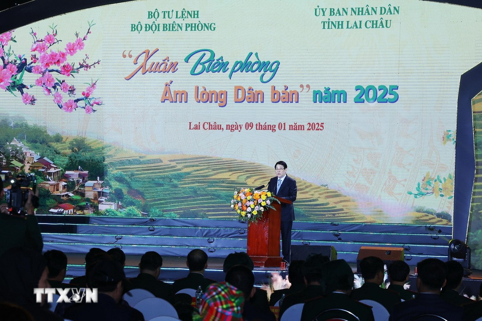 Chủ tịch nước Lương Cường phát biểu. (Ảnh: Lâm Khánh/TTXVN)