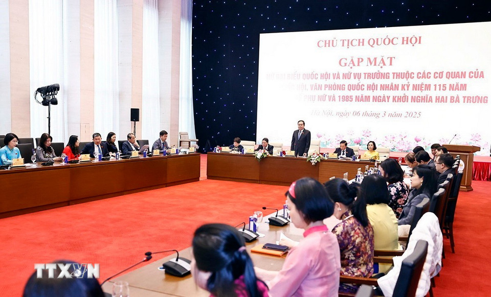 Quang cảnh buổi gặp mặt. (Ảnh: Doãn Tấn/TTXVN)