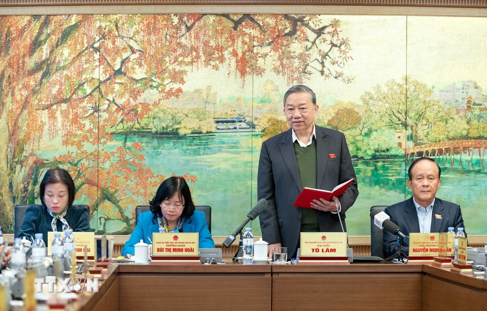 Tổng Bí thư Tô Lâm phát biểu. (Ảnh: TTXVN phát)