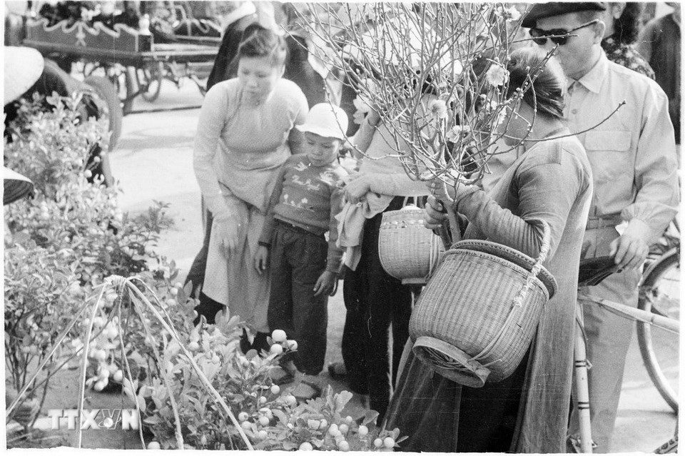 Chợ Đồng Xuân (Hà Nội) trong những ngày Tết đến. (Ảnh: TTXVN)