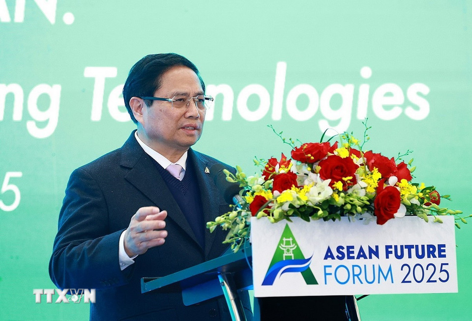 Thủ tướng Phạm Minh Chính phát biểu. (Ảnh: Dương Giang/TTXVN)