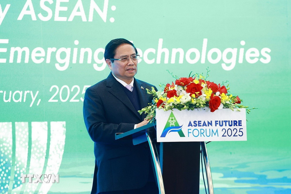 Thủ tướng Phạm Minh Chính phát biểu. (Ảnh: Dương Giang/TTXVN)