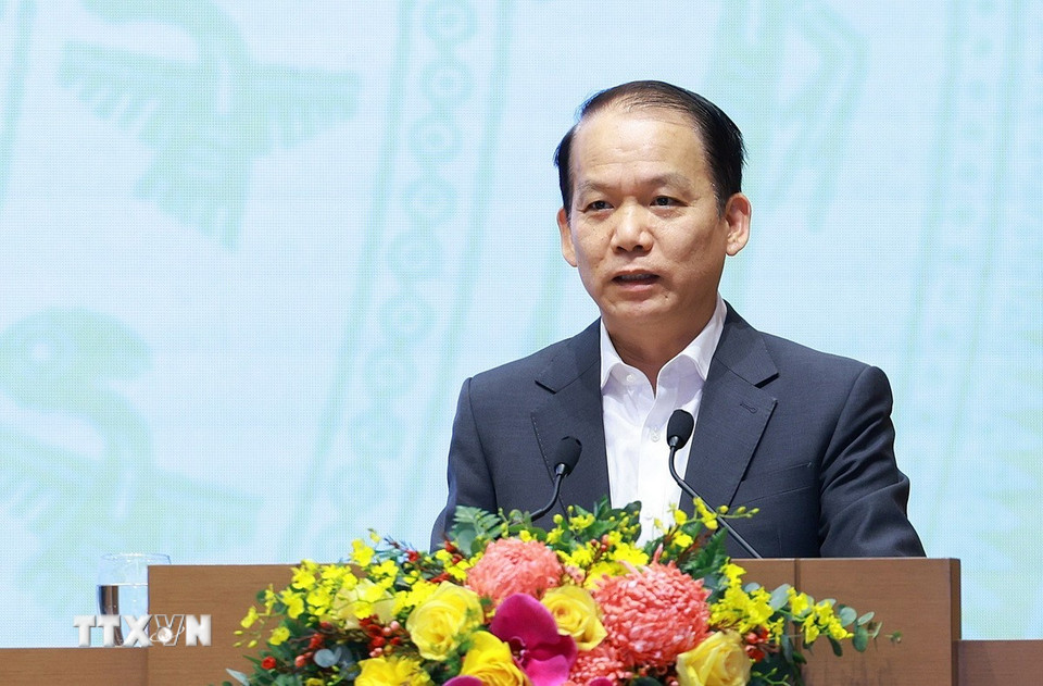 Chủ nhiệm Ủy ban Pháp luật Hoàng Thanh Tùng phát biểu. (Ảnh: Dương Giang/TTXVN)