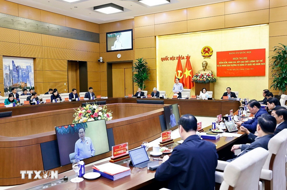 Chủ tịch Quốc hội Trần Thanh Mẫn phát biểu. (Ảnh: Doãn Tấn/TTXVN)