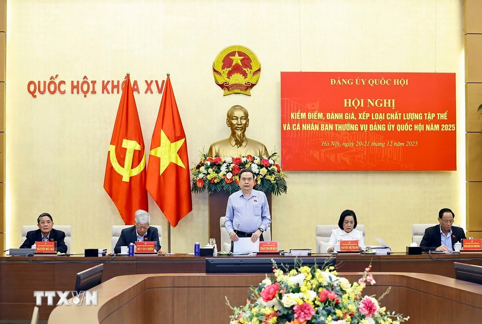 Chủ tịch Quốc hội Trần Thanh Mẫn phát biểu. (Ảnh: Doãn Tấn/TTXVN)