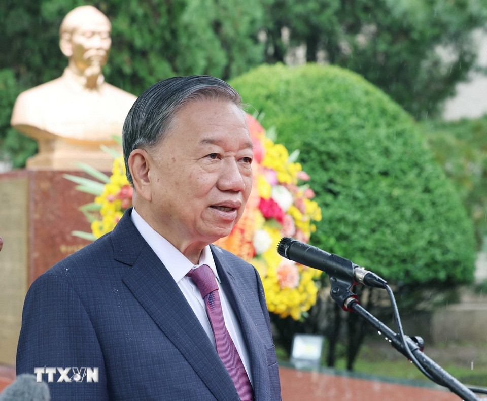 Tổng Bí thư Tô Lâm phát biểu. (Ảnh: Thống Nhất/TTXVN)