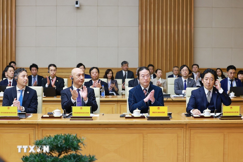 Các doanh nghiệp Nhật Bản tham dự tọa đàm. (Ảnh: Dương Giang/TTXVN)