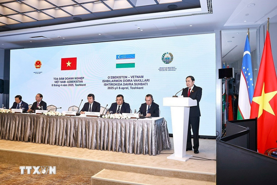 Chủ tịch Quốc hội Trần Thanh Mẫn phát biểu. (Ảnh: Doãn Tấn/TTXVN)