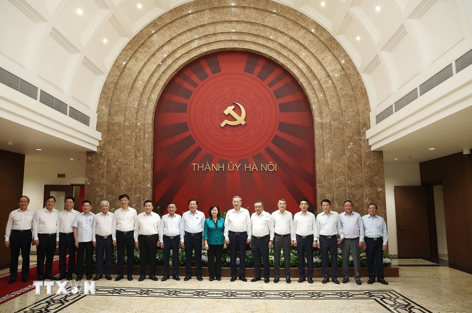 Tổng Bí thư Tô Lâm và các đại biểu. (Ảnh: TTXVN)