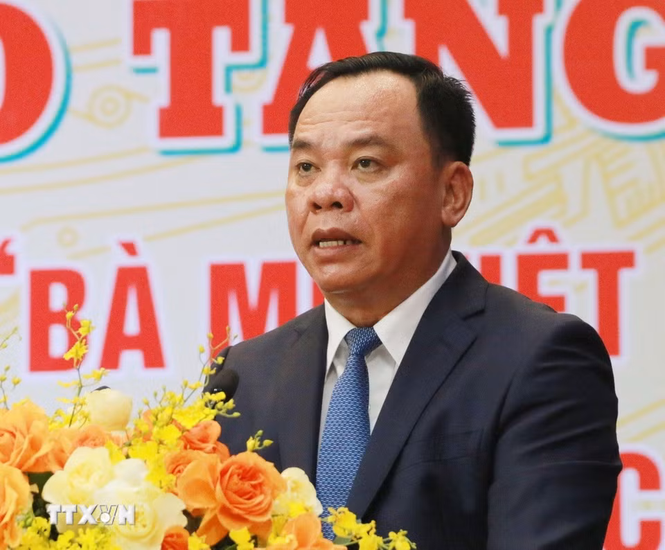 Ông Võ Tấn Đức, Phó Bí thư Tỉnh ủy Đồng Nai (mới) nhiệm kỳ 2020-2025, giữ chức vụ Chủ tịch Ủy ban Nhân dân tỉnh Đồng Nai (mới) nhiệm kỳ 2021-2026. (Ảnh: Lê Xuân/TTXVN)