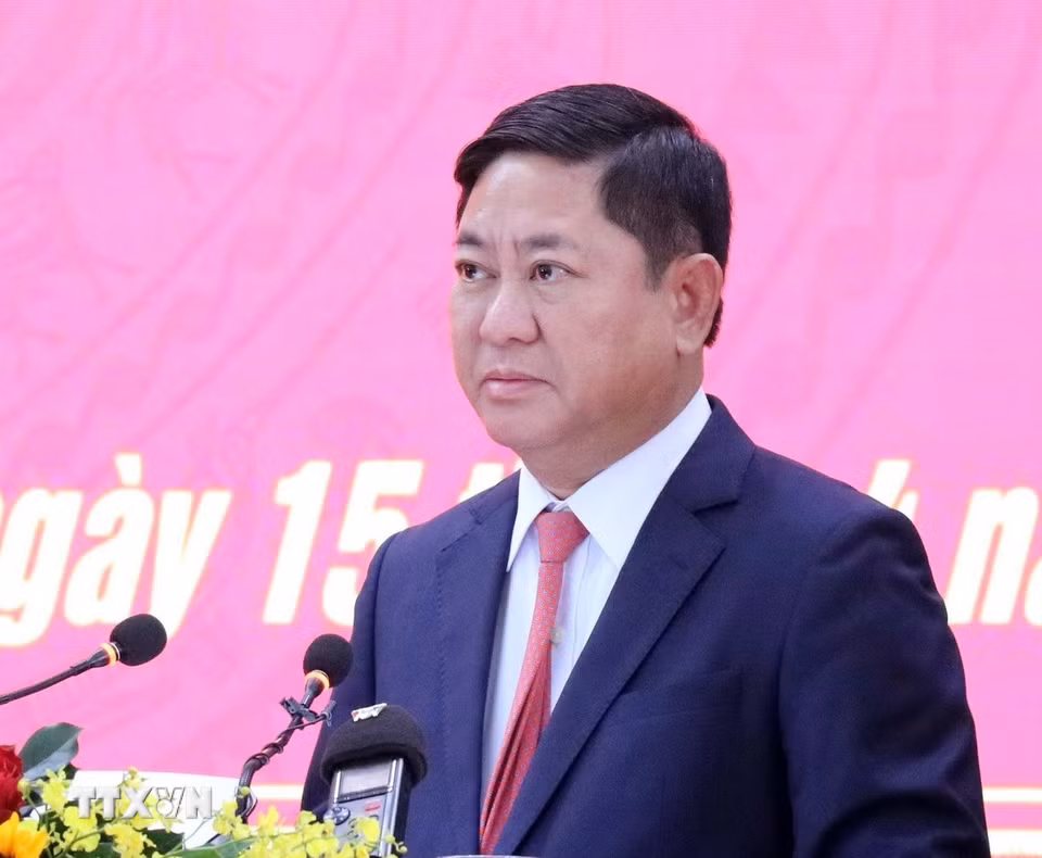 Ông Trần Quốc Nam, Phó Bí thư Tỉnh ủy Khánh Hòa (mới) nhiệm kỳ 2020-2025, giữ chức vụ Chủ tịch Ủy ban Nhân dân tỉnh Khánh Hòa (mới) nhiệm kỳ 2021-2026. (Ảnh: Công Thử/TTXVN)