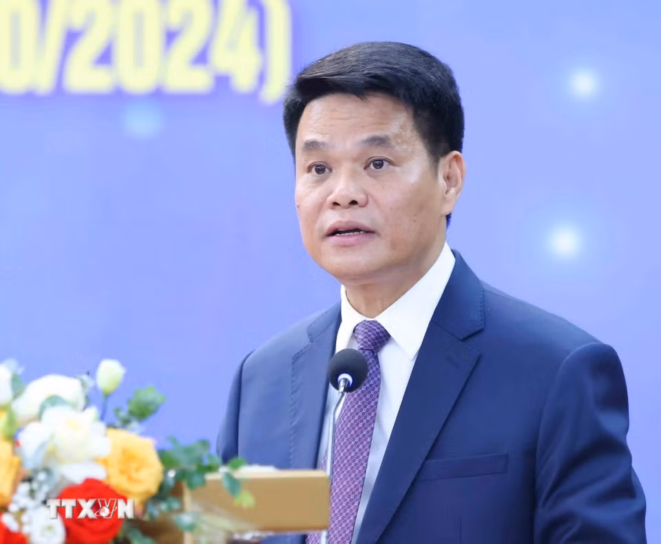 Ông Lê Ngọc Châu, Phó Bí thư Thành ủy Hải Phòng (mới) nhiệm kỳ 2020-2025, giữ chức vụ Chủ tịch Ủy ban Nhân dân thành phố Hải Phòng (mới) nhiệm kỳ 2021-2026. (Ảnh: Phương Hoa/TTXVN)