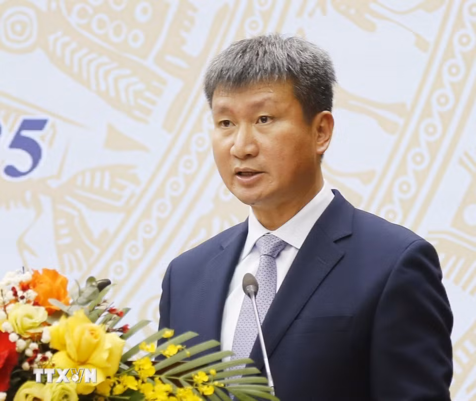 Ông Trần Huy Tuấn, Phó Bí thư Tỉnh ủy Lào Cai (mới) nhiệm kỳ 2020-2025, giữ chức vụ Chủ tịch Ủy ban Nhân dân tỉnh Lào Cai (mới) nhiệm kỳ 2021-2026. (Ảnh: Tuấn Anh/TTXVN)