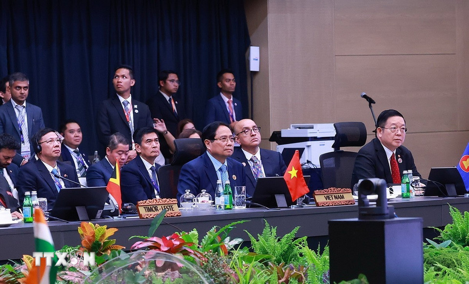 Thủ tướng Phạm Minh Chính tham dự Hội nghị Cấp cao ASEAN-Ấn Độ lần thứ 22. (Ảnh: Dương Giang/TTXVN)