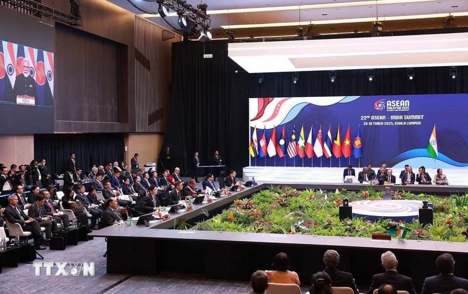Hội nghị Cấp cao ASEAN-Ấn Độ lần thứ 22. (Ảnh: Dương Giang/TTXVN)