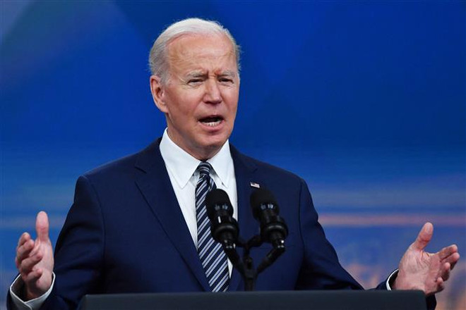 Tổng thống Mỹ Joe Biden. (Ảnh: AFP/TTXVN) Tỷ lệ ủng hộ Tổng thống Mỹ liên tục giảm, lặp lại mức thấp kỷ lục ảnh 1