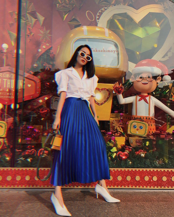 7 gợi ý phối trang phục với sơmi trắng cho mùa Hè từ các mỹ nhân Việt ảnh 5