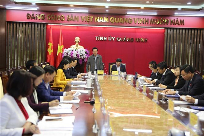 Đoàn kiểm tra Bộ Chính trị làm việc với Thường vụ Tỉnh ủy Quảng Ninh ảnh 1