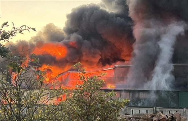 Khống chế hỏa hoạn tại cơ sở thu mua phế liệu ở Bà Rịa-Vũng Tàu ảnh 1