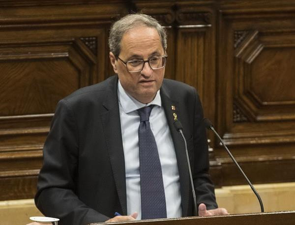 Thủ hiến Quim Torra. (Nguồn: elpais.com) Thủ hiến Catalonia kêu gọi chính quyền Tây Ban Nha đối thoại ảnh 1
