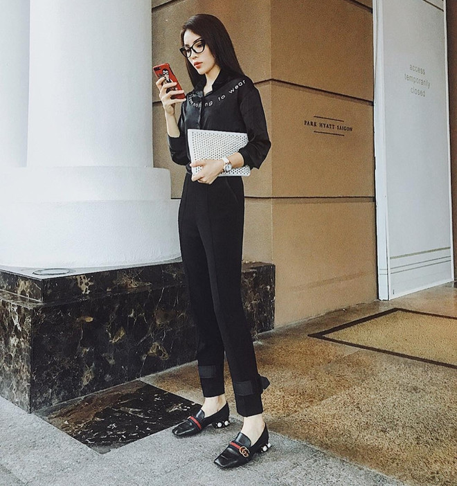 Mỹ nhân Việt biến tấu sơmi sành điệu trên sàn diễn street style ảnh 3