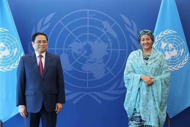 Thủ tướng Chính phủ Phạm Minh Chính gặp các lãnh đạo của Liên hợp quốc ảnh 1