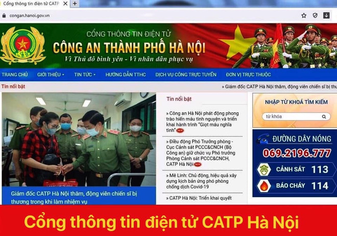 Công an Thành phố khẳng định chỉ sử dụng duy nhất Cổng Thông tin điện tử Công an thành phố Hà Nội với tên miền chính thức là congan.hanoi.gov.vn. Cảnh báo giả danh Công an Hà Nội để chiếm đoạt tài sản ảnh 1