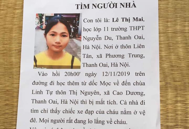 Hà Nội: Nữ sinh lớp 11 mất tích bí ẩn sau khi đi học thêm ảnh 2