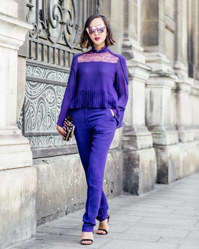 Năm chiêu phối đồ sành điệu với tím vô cực, gam màu “hot” nhất 2018 ảnh 22
