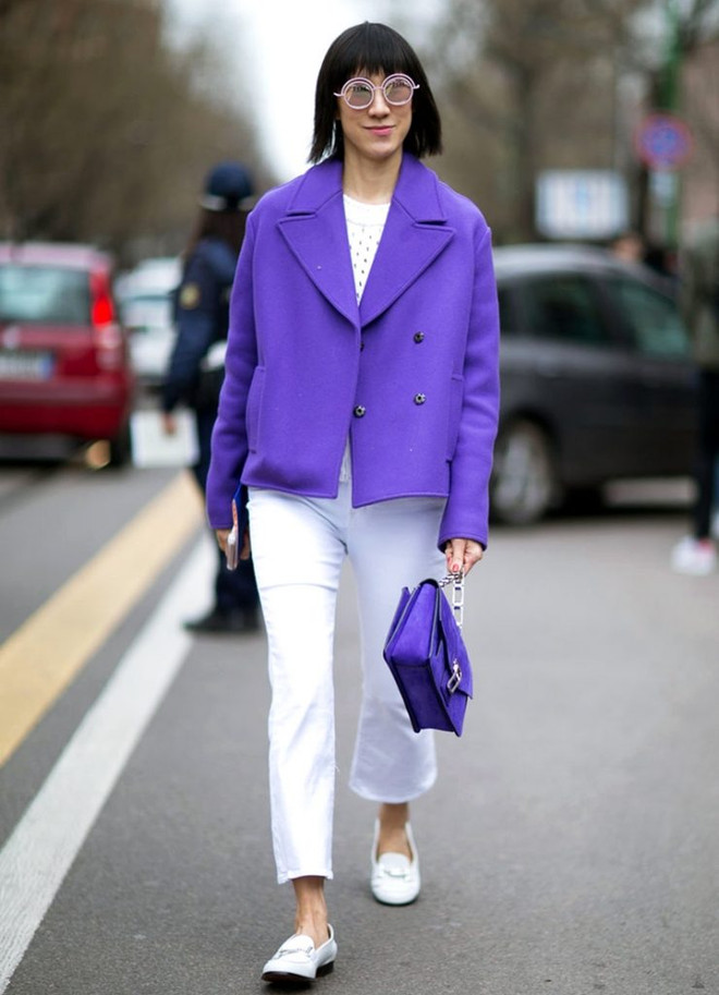 Năm chiêu phối đồ sành điệu với tím vô cực, gam màu “hot” nhất 2018 ảnh 28