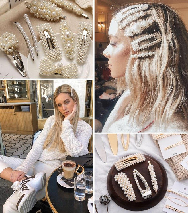 Kẹp tóc ngọc trai - Xu hướng bánh bèo hot nhất mùa Hè ảnh 1