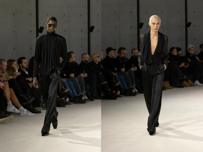 Saint Laurent trở lại tuần thời trang Paris với BST dành cho nam giới ảnh 22