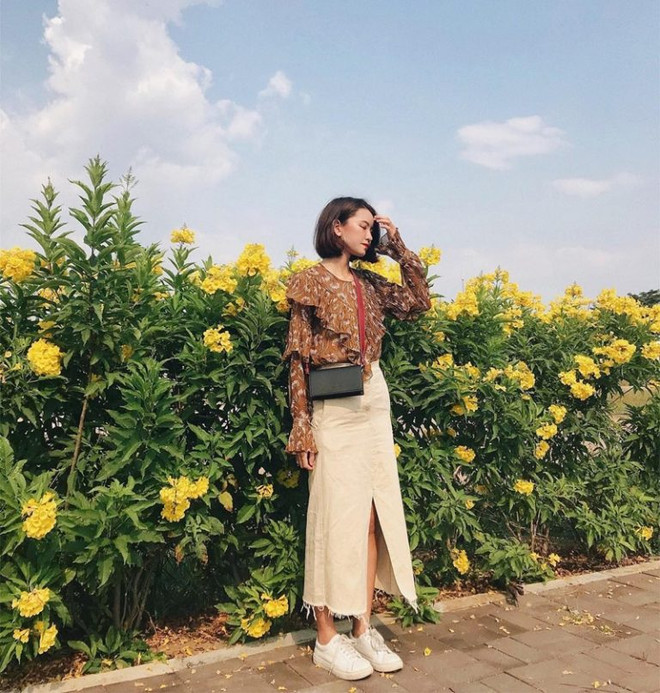 Ngất ngây với trang phục dạo phố giao mùa của fashionista Việt ảnh 13