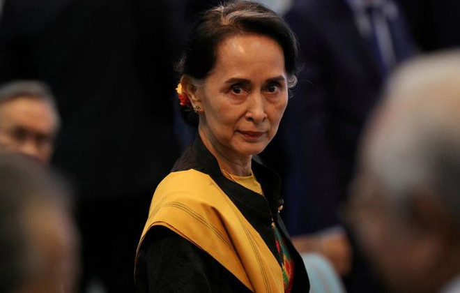 bà Aung San Suu Kyi. (Nguồn: Reuters) Myanmar: Bà Aung San Suu Kyi lần đầu tiên xuất hiện sau vụ bắt giữ ảnh 1